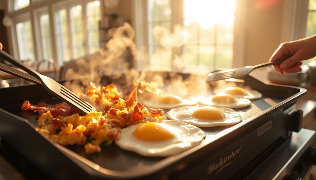 Blackstone Griddle Breakfast Cooking