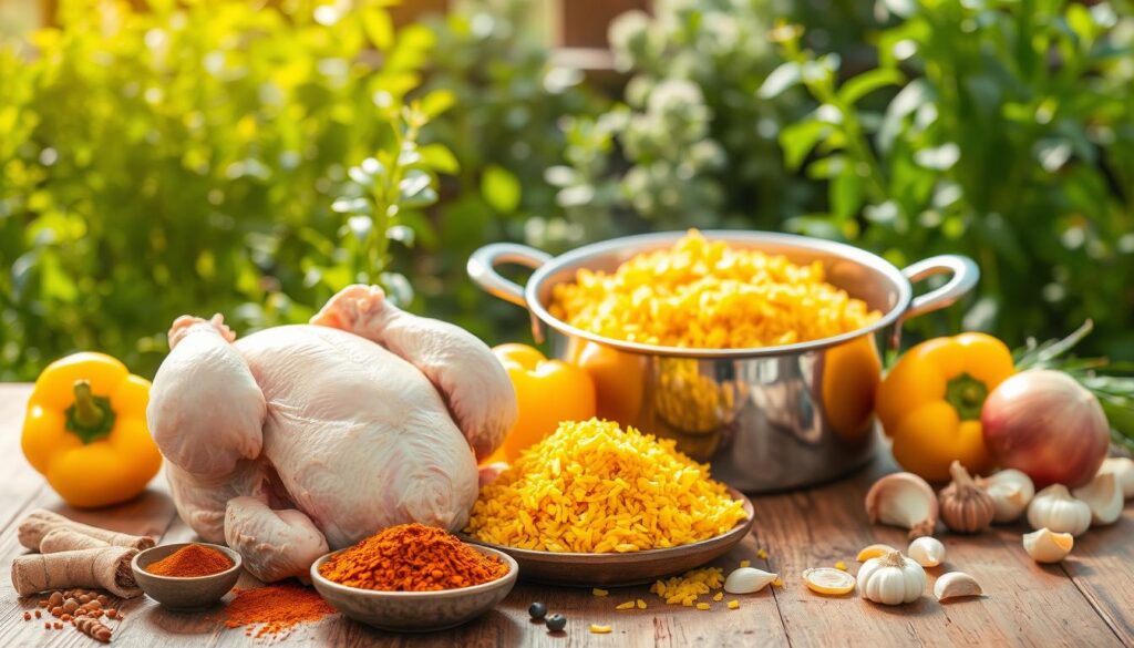 Chicken and Yellow Rice Ingredients