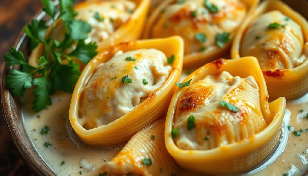 Creamy Chicken Stuffed Shells Dish