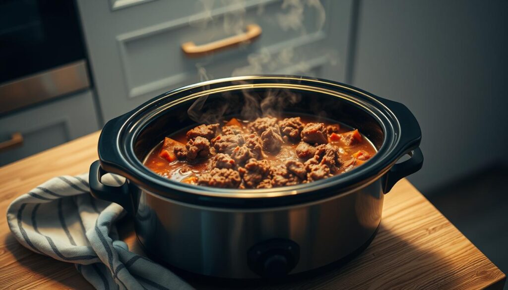 Crock Pot Ground Beef Cooking